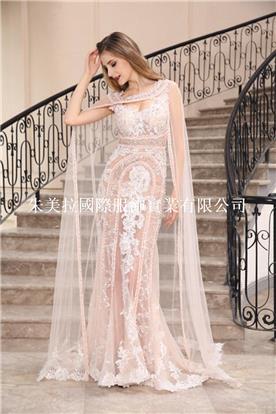  GX-1280新娘礼服女2017结婚敬酒服鱼尾裙钉珠长披风聚会宴会 可定制/租赁