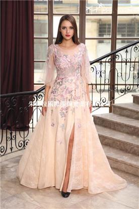 2017新款伴娘服结婚晚会聚会宴会主持人连衣裙可定制/租赁